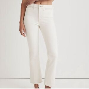 Madewell mid rise kick out jeans vintage canvas ivory